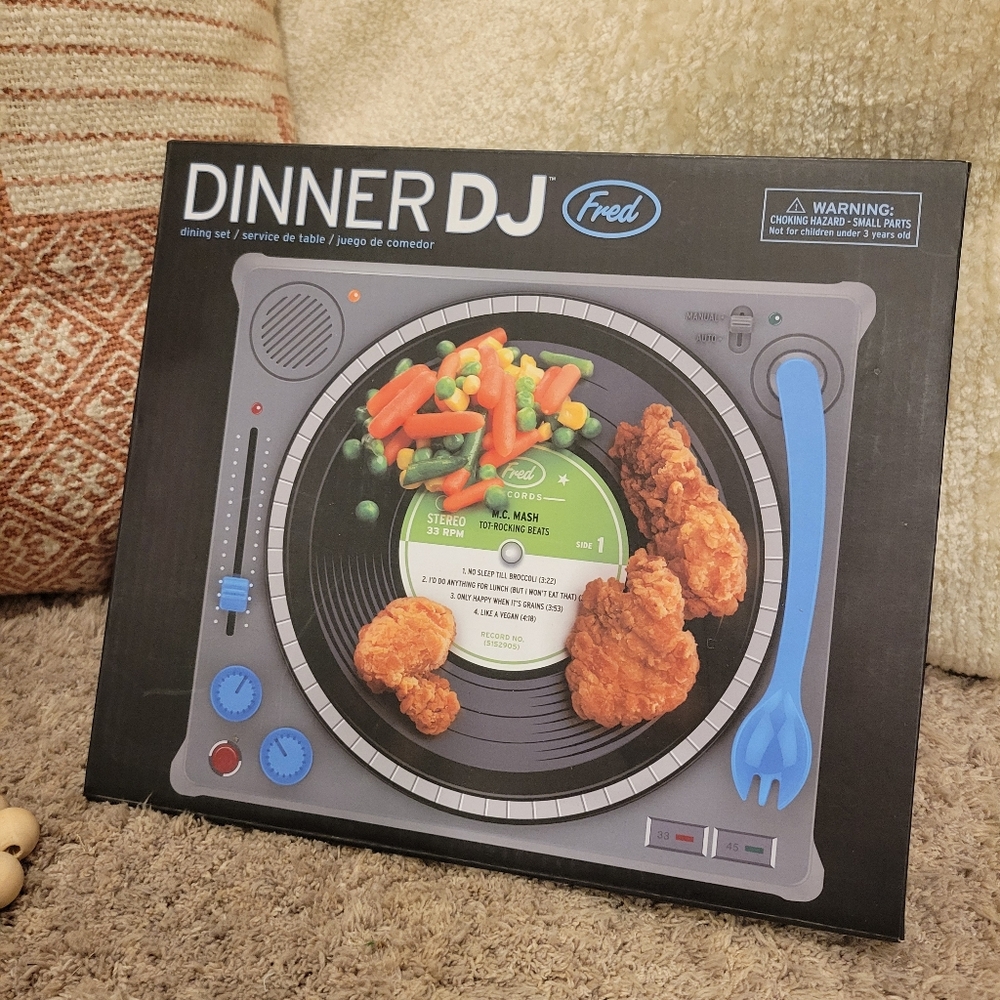 NEW Fred DJ Turntable Dining Set - Blue and Gray